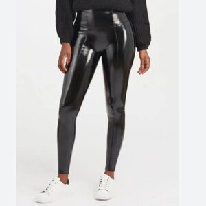 SOLD SPANX Black Patent Faux Leather Leggings | High-Waisted | 3X | NWT